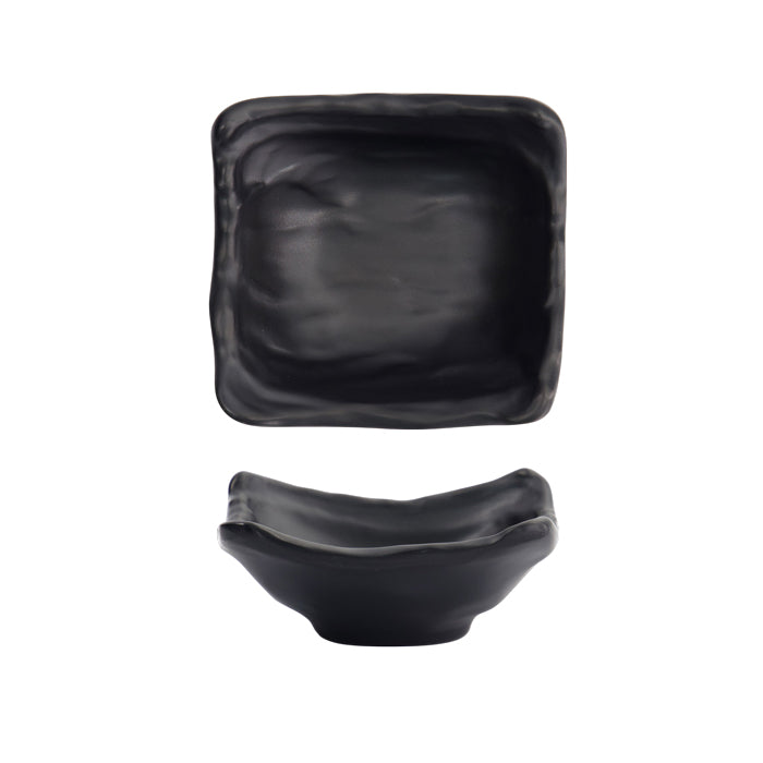 Black Square Melamine Plate