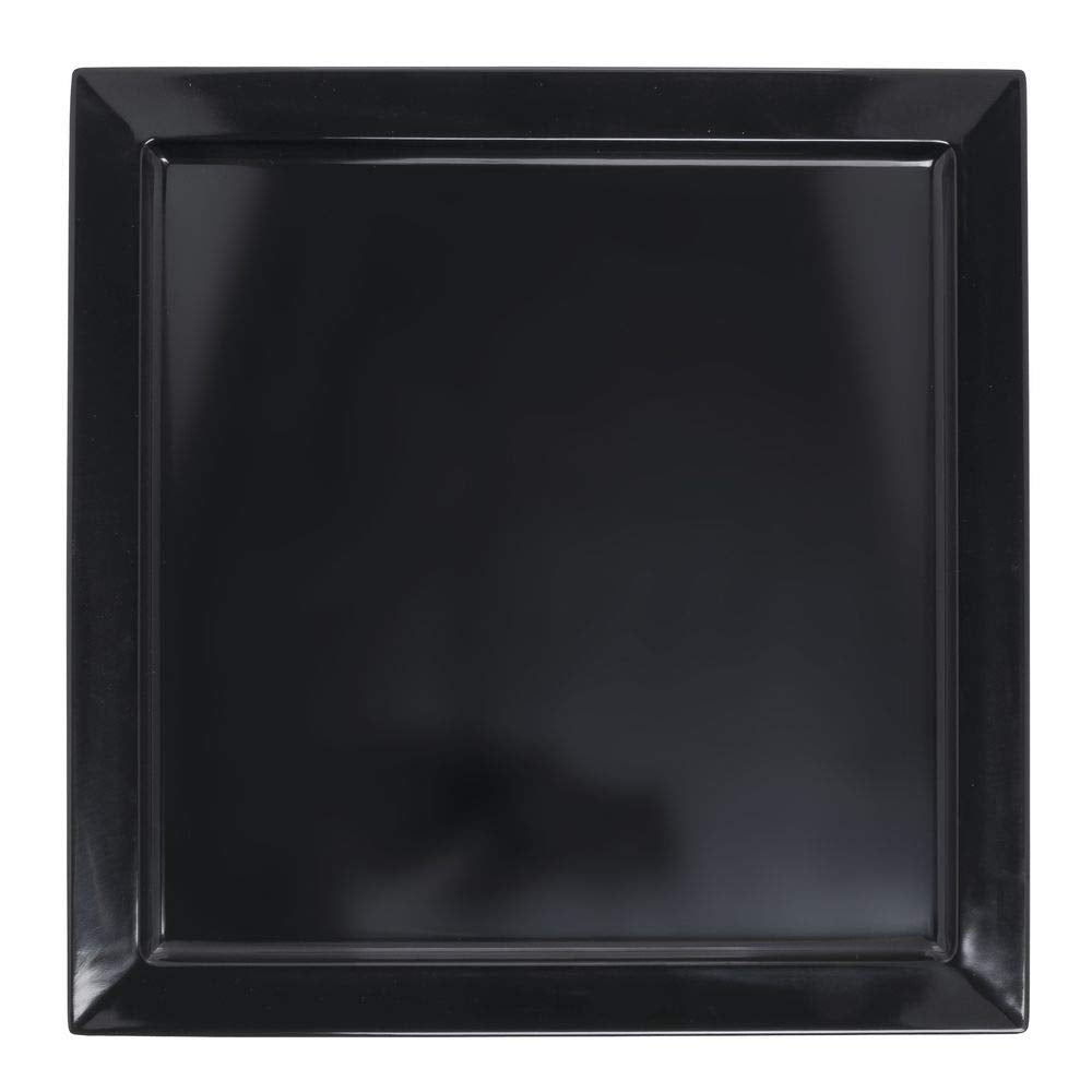 طبق مربع ميلامين اسود 17 × 25