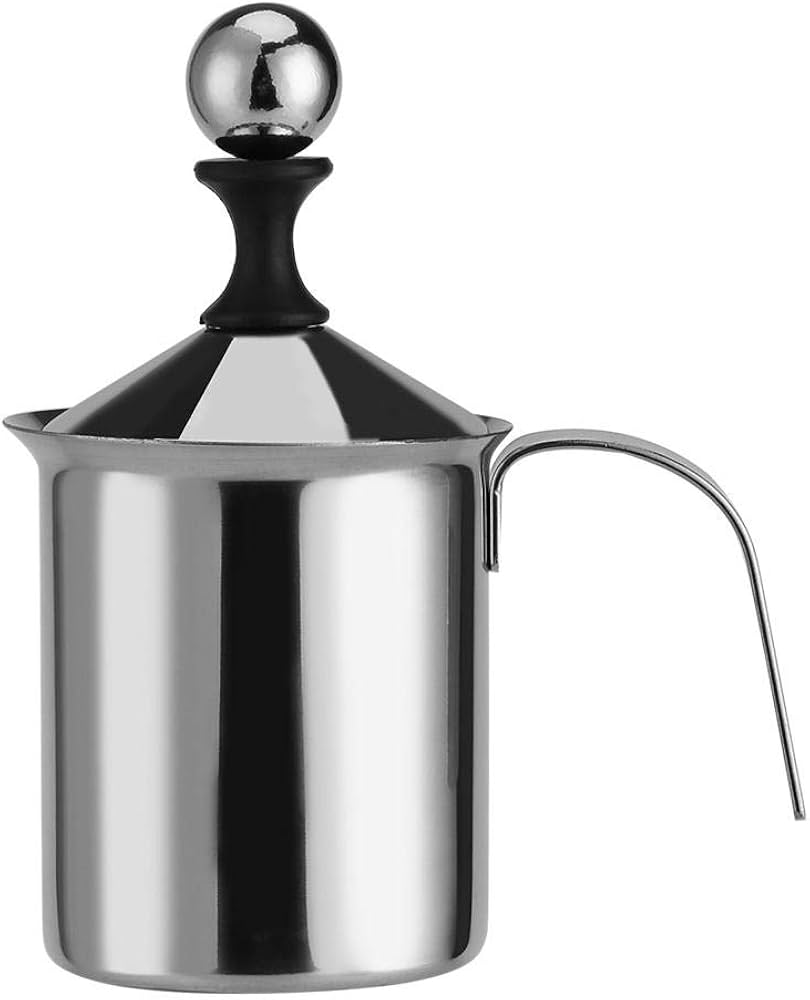 خلاط حليب يدوي من الفولاذ المقاوم للصدأ