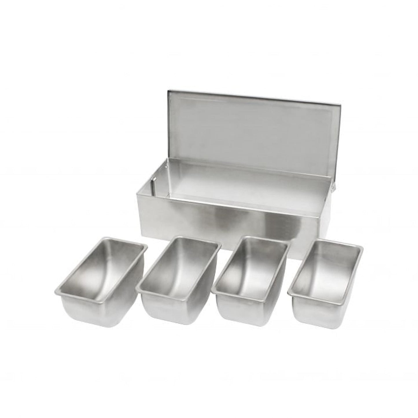 صينية تقديم من الفولاذ المقاوم للصدأ (4 عيون)