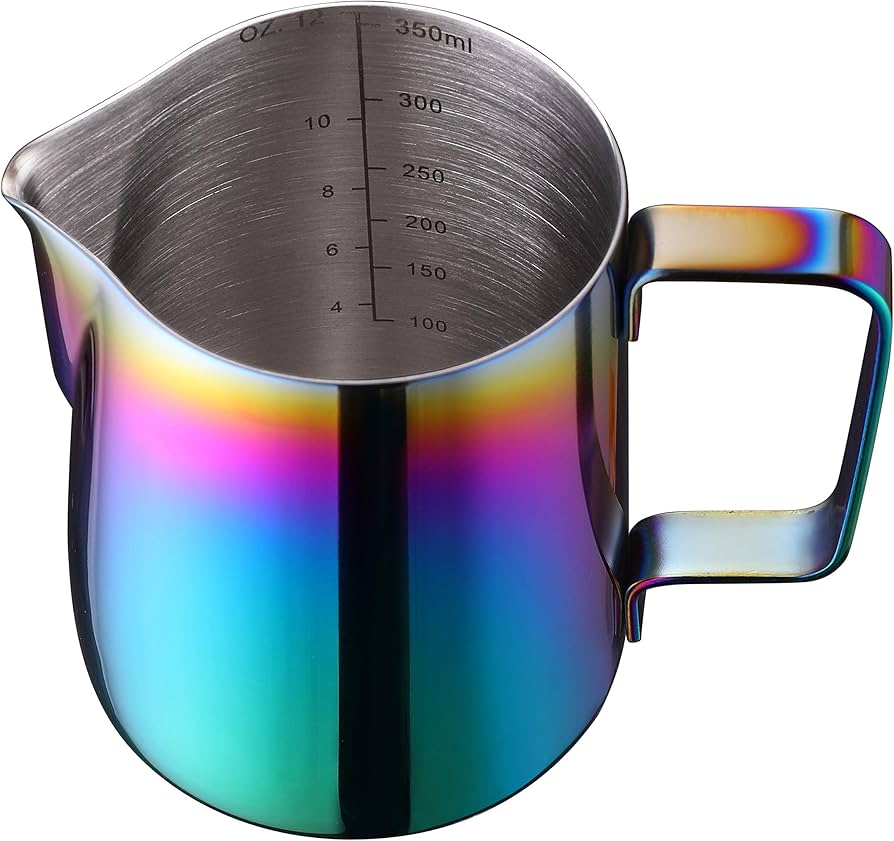 كراف لبن استانلس ستيل 350 ملل الوان قوس قزح