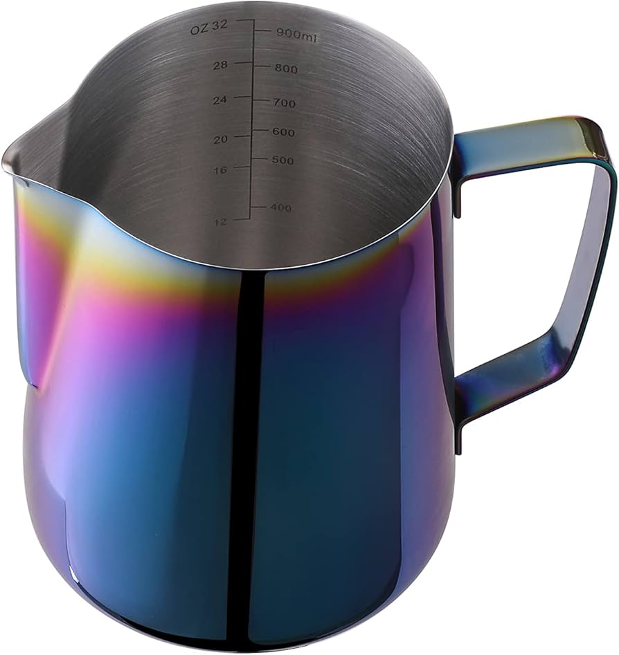 كراف لبن استانلس ستيل 900 ملل الوان قوس قزح