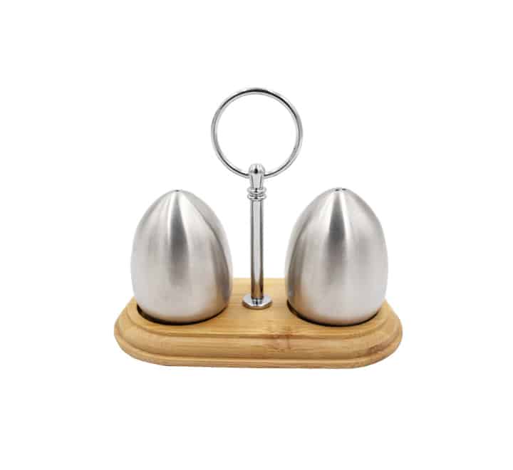 Wooden Base Salt and Pepper Shaker Set