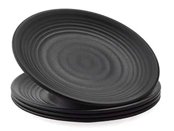 Black Melamine Round Dinner plate 28cm