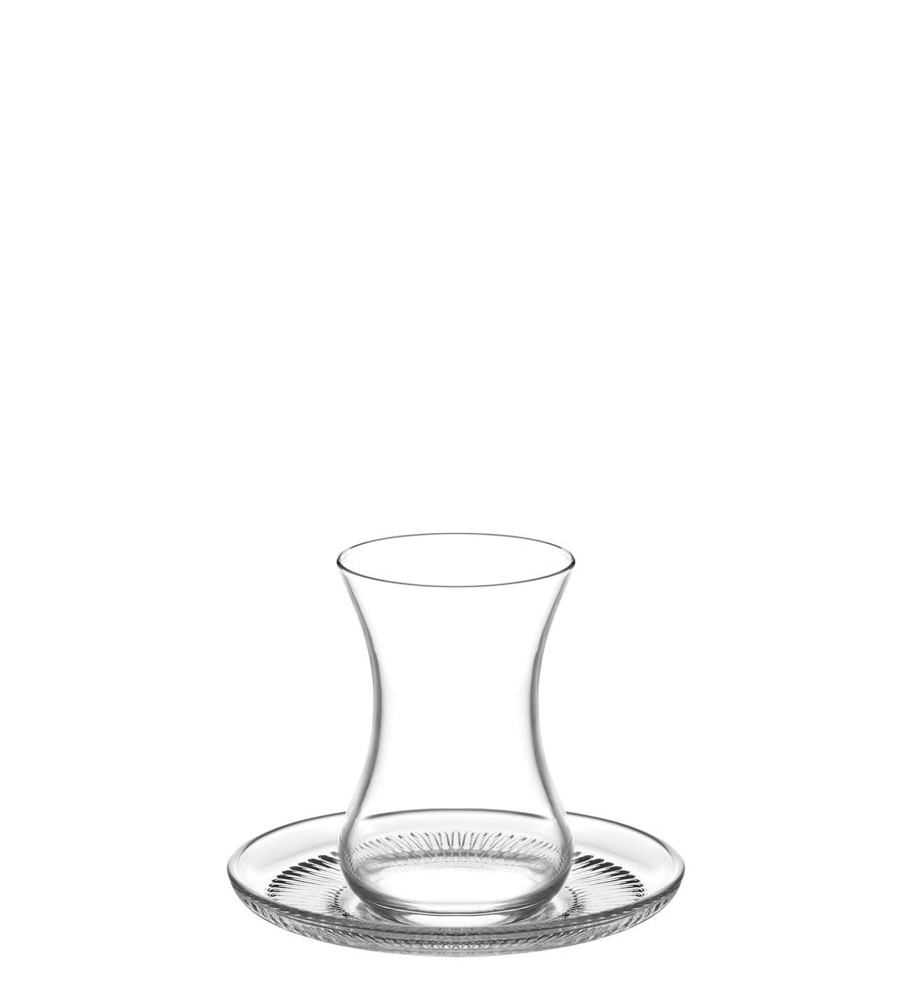 Turkish Glass Tea Cup with Saucer