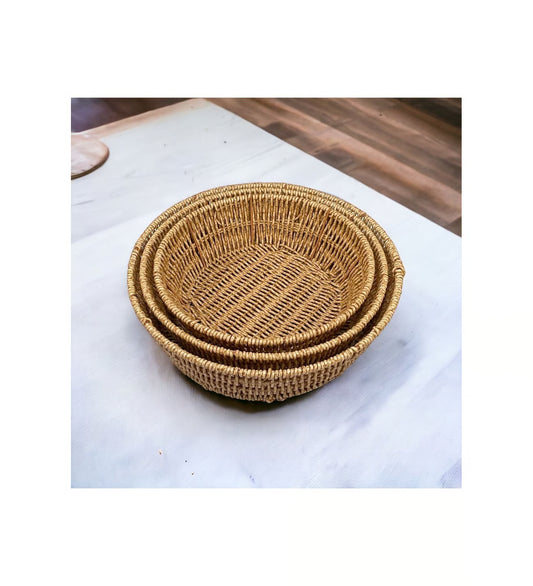 سبت راتان تقديم صغير مستدير 