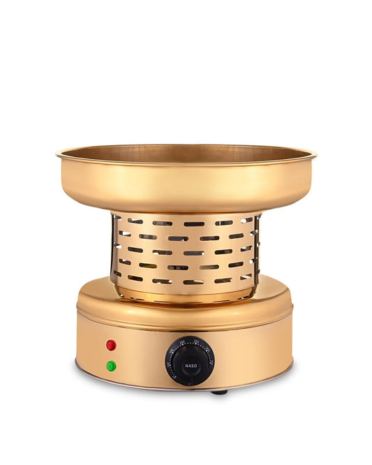 رمله قهوة دائرية ذهبي 