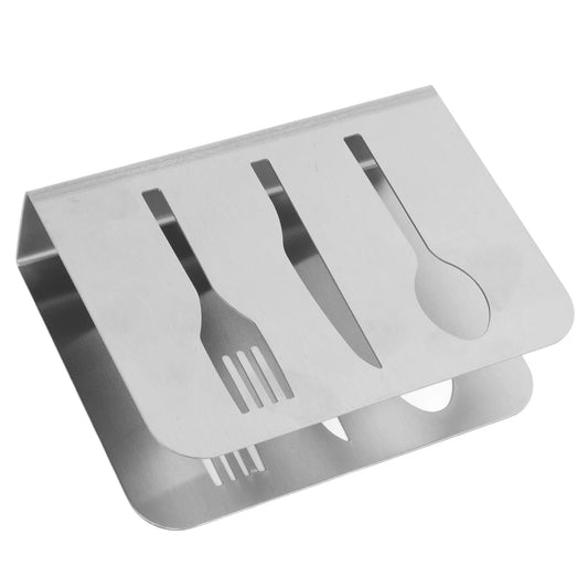 stainless steel rectangular napkin holder silver