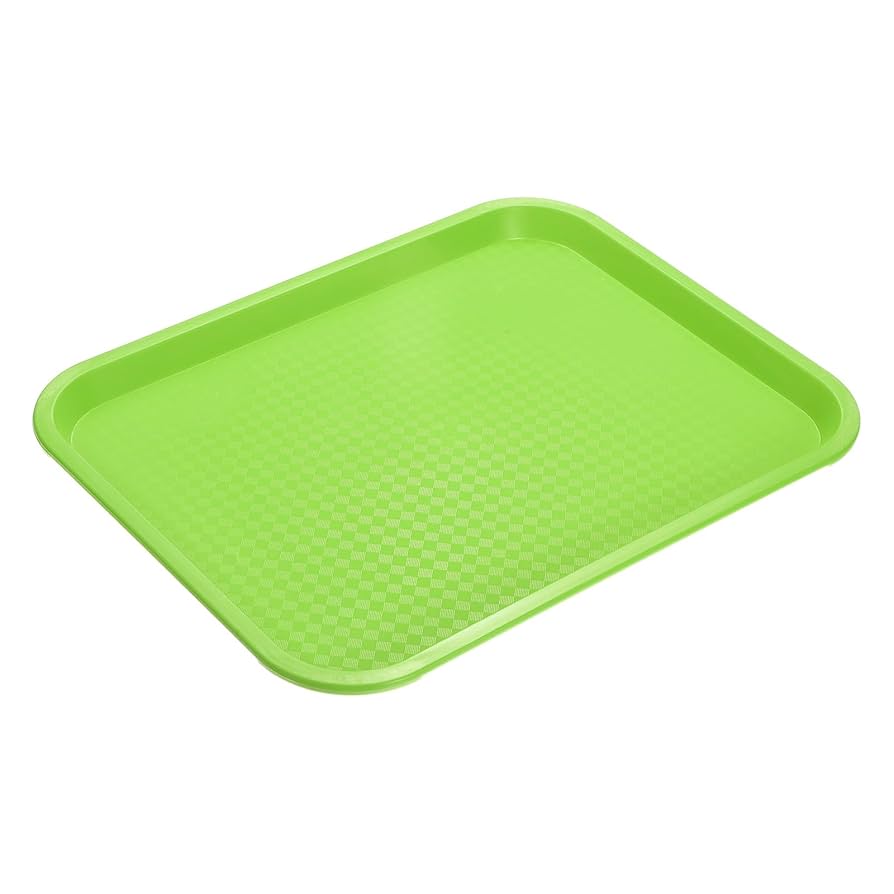 Green self-service tray