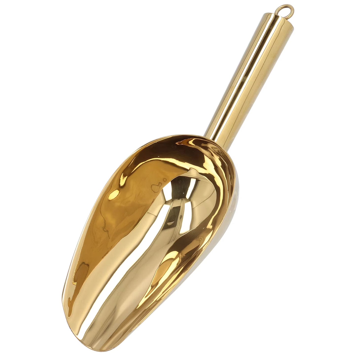Stainless steel ice scoop gold 14cm
