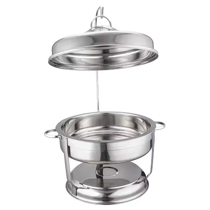 طبق تسخين الطعام العربي الفضي