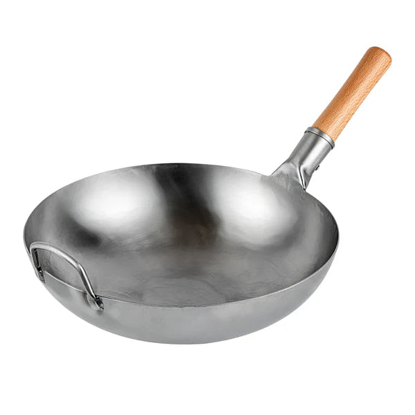 طاسه ووك استانلس يد خشب 38 سم