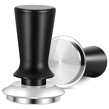 Stainless steel Coffee Tamper 58mm (Black Titanium Handle)