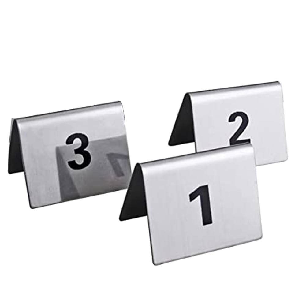 أرقام طاولات من الفولاذ المقاوم للصدأ