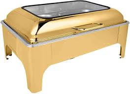 rectangular hydraulic Chafing Dish gold