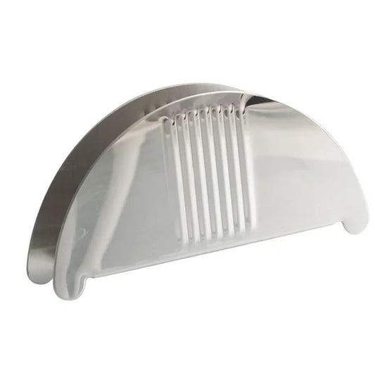 stainless steel oval napkin holder silver