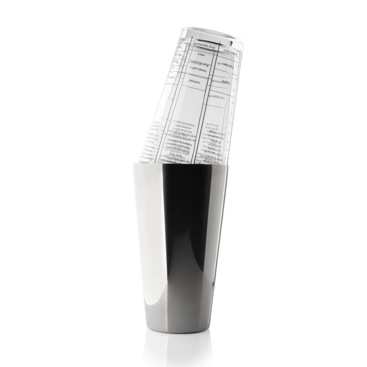 Boston Cocktail Shaker Glass with Stainless Steel Lid